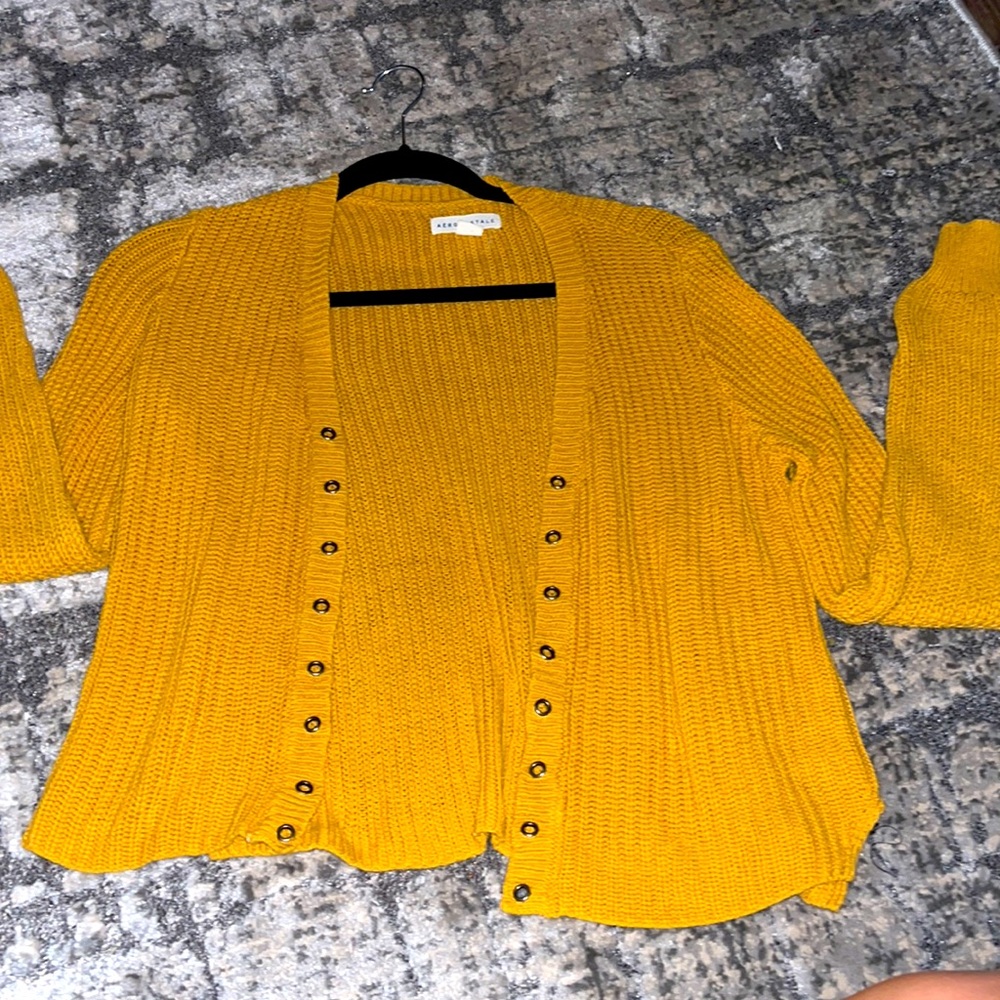 AEROPOSTLE YELLOW CARDIGAN